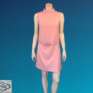 knee length dresses for ladies Vintage 1960s Candy Pink Beaded Mini Dress – ALEXANDRA-KING