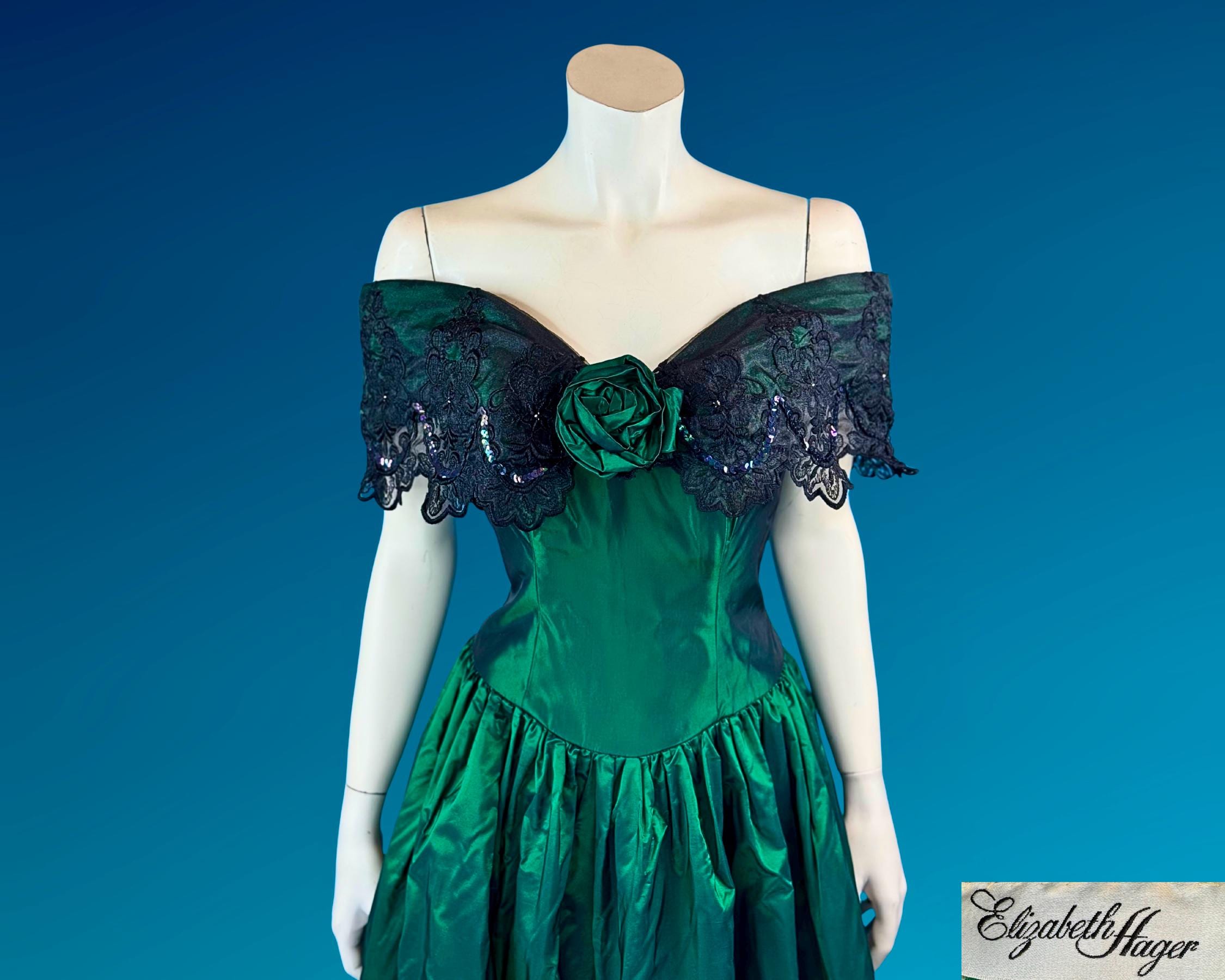 slim fit dress slacks Ready Made Emerald Green Victorian Dress,Bustle Dress, Victorian Era c –  TwirlingDresses main image 1