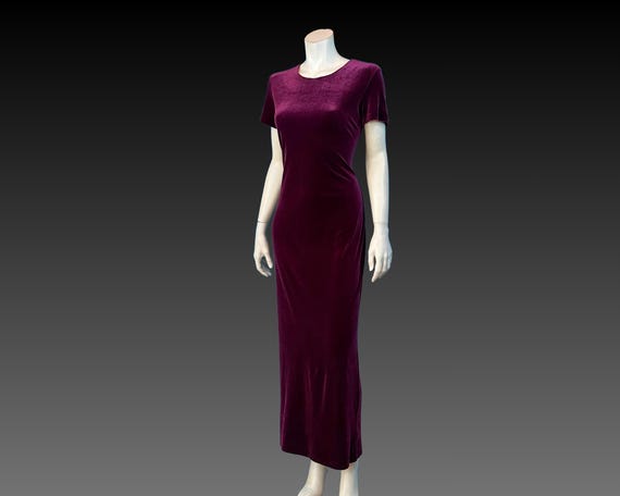 90s vintage velvet dress Vintage Floral Midi Dress main image 0