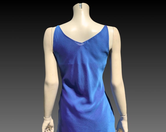 90s IRIDESCENT SLIP Dress with Cowl Neck / BIAS C… - image 9