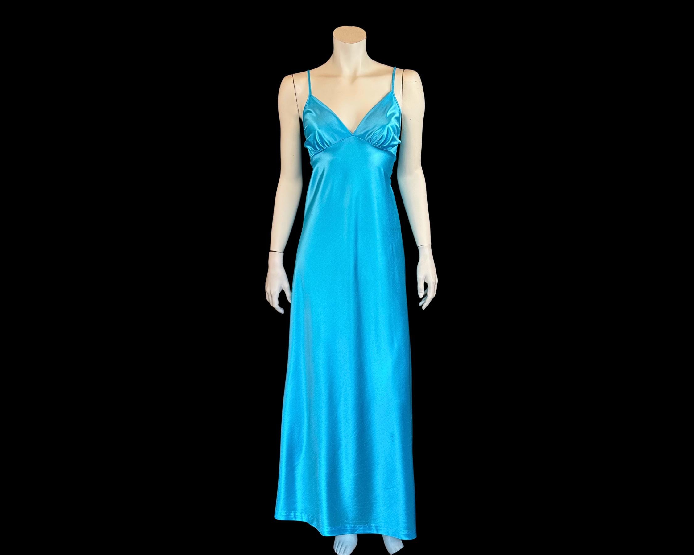 Wet Look Blue Dress - Etsy