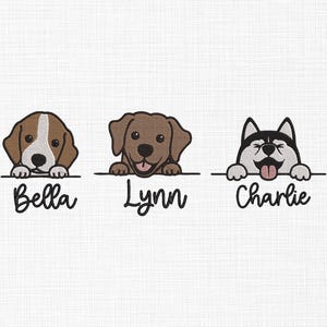 Cute dog Embroidery, Cute dog monogram embroidery, Pets Embroidery, Cute puppy embroidery, Dog lovers embroidery design, Animal Embroidery