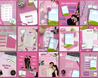 Marketing książek na Instagramie dla niezależnych autorów Szablony Canva Pakiet szablonów premiery książki Promocja książki Szablony Canva Zestaw do mediów społecznościowych dla autorów