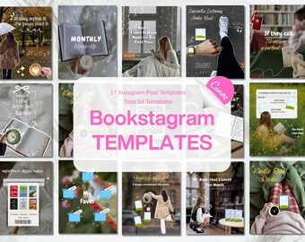 Bookstagram Templates Booktok Canva Template Bookstagram Aesthetic Trend Booksta