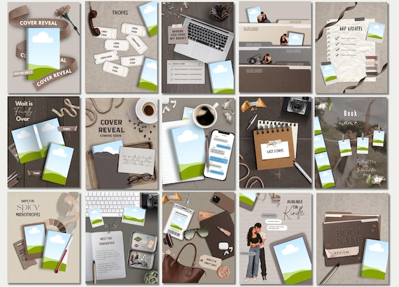 Author Instagram Templates, Author Social Media Templates, Author Canva, Book Launch Template, Book Promotion Canva, Book Marketing Kit