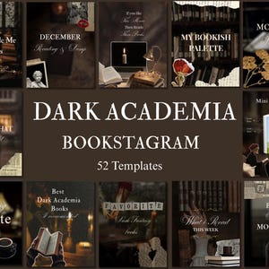 Dark Academia Bookstagram Template Booktok Canva Template Dark Romance Instagram Post Template