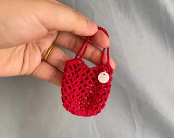 1/6 Scale Miniature Crochet Bag/Tote/Shoulder Bag/Crochet Art