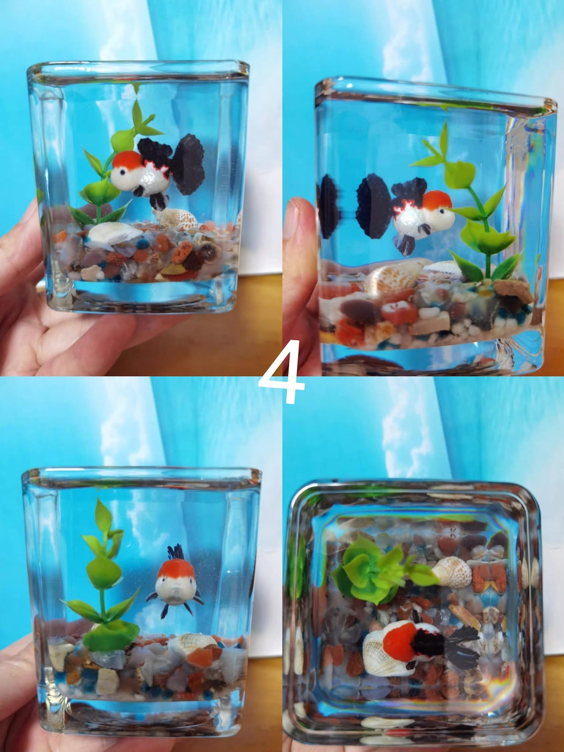 Picture Idea: Miniature 1 6 Scale Aquarium Goldfish Tank Dollhouse Decoration