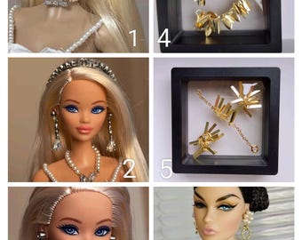 1/6 Scale Y2K Jewelry Set/Necklace/Chocker& Earrings for Fashion Dolls