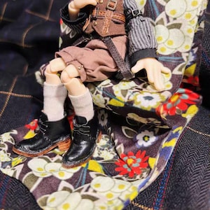 Leren korte laarzen met spitse neus voor Blythe/Obitsu22/24/Jacoosun/Fashion Dolls