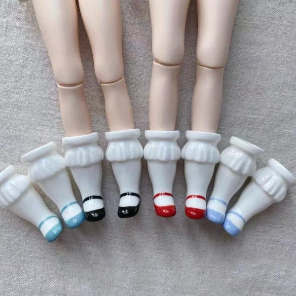 Accessori in miniatura per bambole Dolly in scala 1/6/Piedi/mani/collare in porcellana per bambole Dolly Obitsu22/24