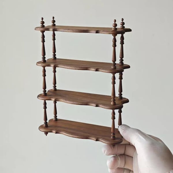 Miniatuur poppenhuismeubilair schaal 1/6 zijplank / boekenkast