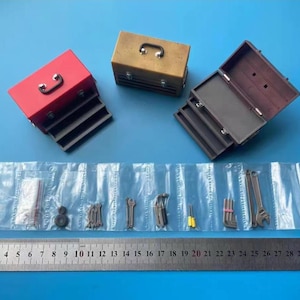 Miniature 1/6 Scale Tool Box With All kinds of Tools