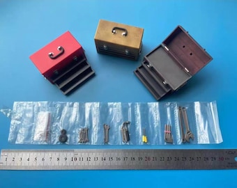 Miniature 1/6 Scale Tool Box With All kinds of Tools