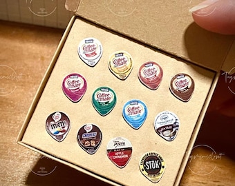 Conjunto Coffee Mate em miniatura em escala 1/6