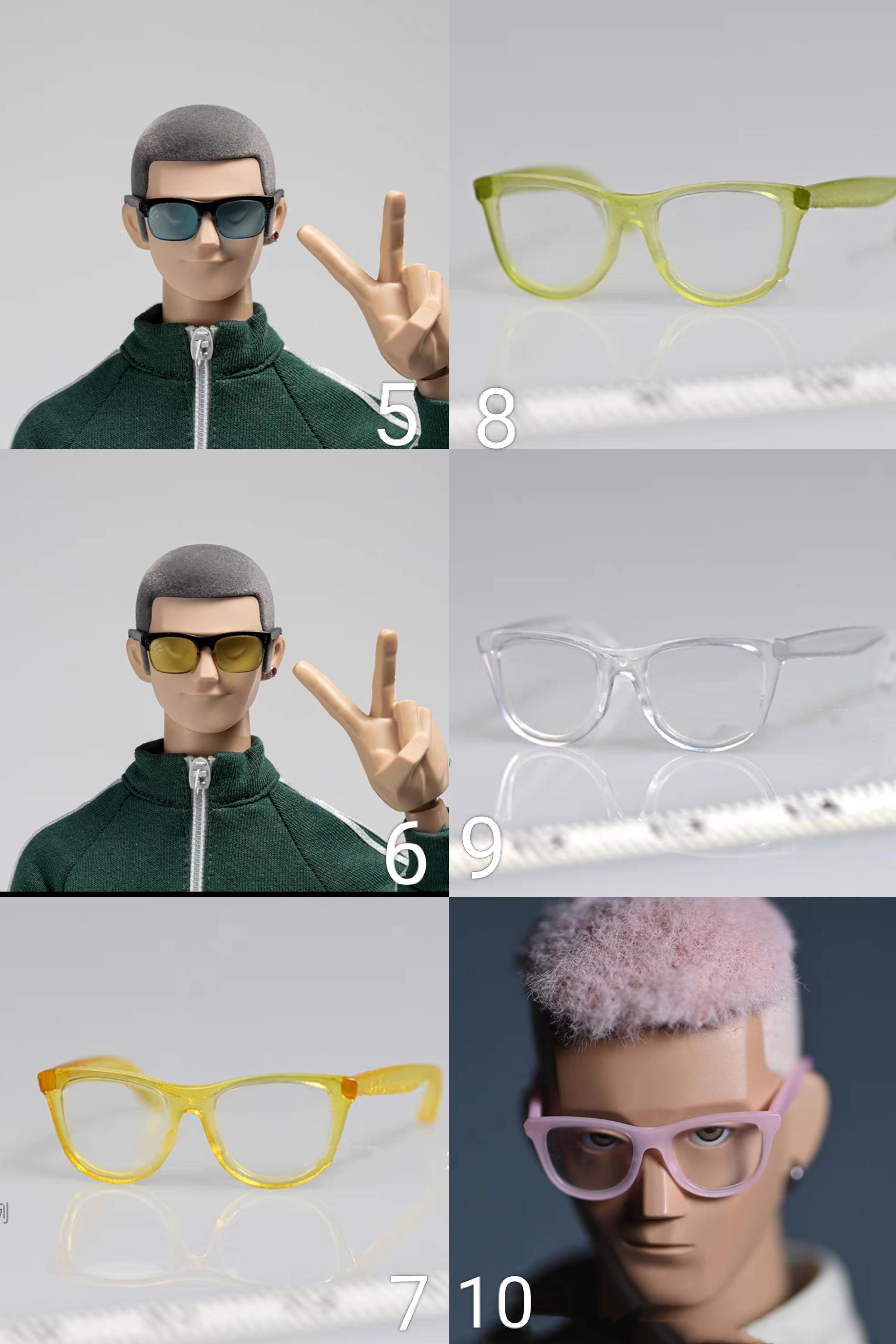 Lot De 6 Mini Lunettes De Poupée Multicolores – Verres Transparents, Accessoires Déguisement Et Bricolage Pour Maison De Poupée