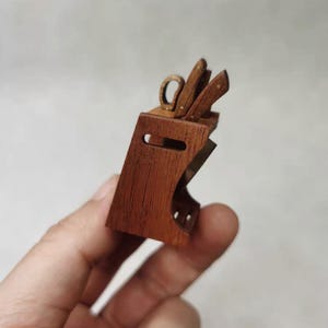 Miniature 1/6  Knife Block Set Set/Knives Set