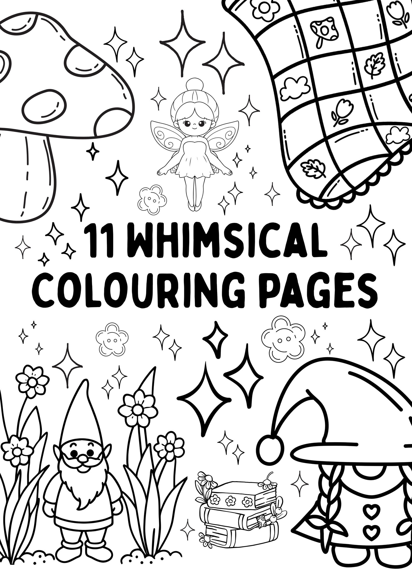 11 Whimsical Colouring Pages - Etsy