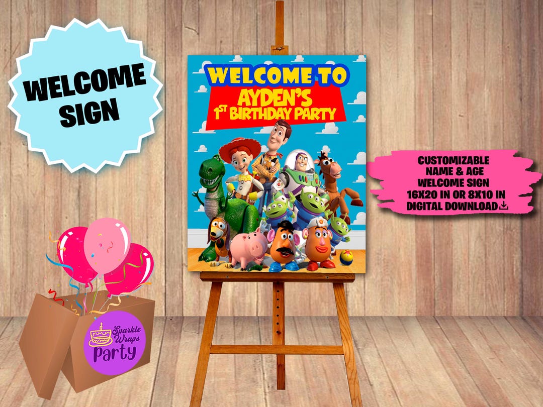 Toy Story Welcome Sign - ONLY DIGITAL DOWNLOAD - Welcome Poster 16in X ...