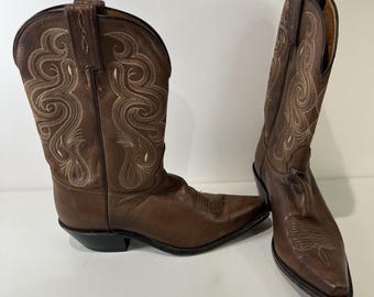 Botas vaqueras vintage Tony Lama para mujer, talla 8.5 B, Americana Cowgirl 7906L Kango Stallion