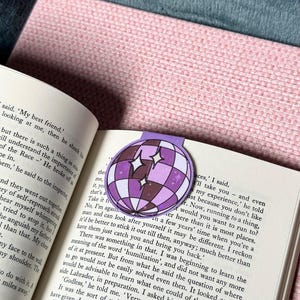 Disco ball magnetic bookmark