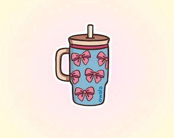 Pegatina para vaso de Owala azul