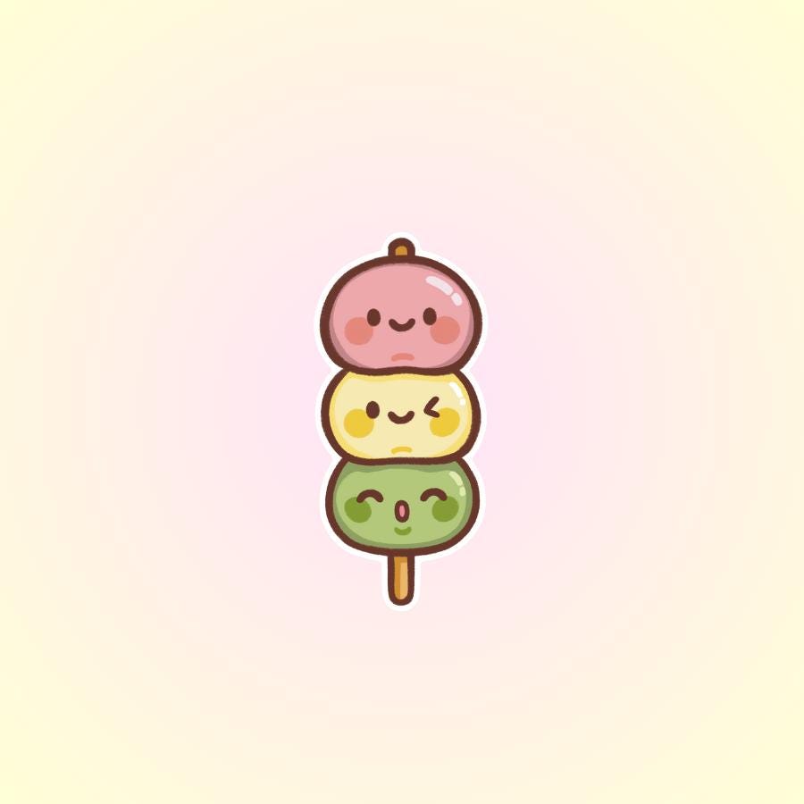 Dango Sticker Dango Sticker - Etsy