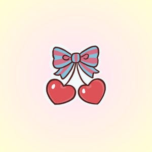 Cherry Heart Sticker