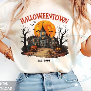 Halloweentown Retro Halloween PNG: Spooky Season Design (Digital Download