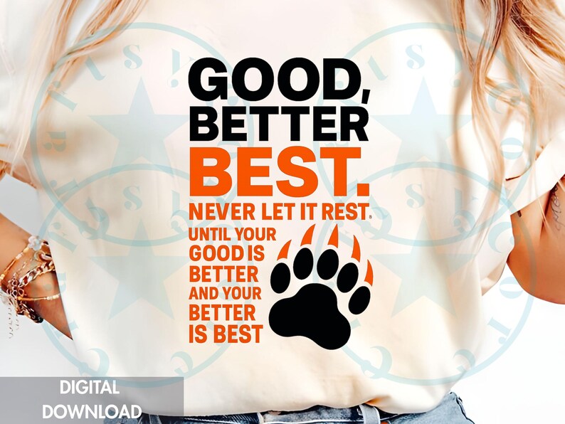 Good Better Best Bear PNG, Motivational Bear Quote PNG, Bear ...