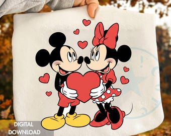 ミッキーとミニーのバレンタインデー PNG、ディズニー、バラ、愛