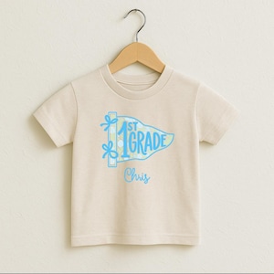 Custom Name First Grade Kids School Shirt, Personalized Back To School Shirt, First Grade Toddler School Outfit, Youth School Grade Level T