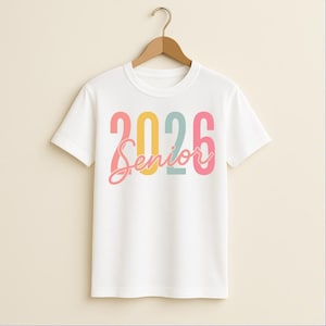 Retro Senior 2026 Shirt, Comfort Colors Senior 2026 T-Shirt, Senior 2026 Graduation Gift Top, Class of 2026 Graduation Shirt, Senior Class T