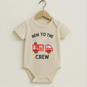 Firefighter Bodysuit Baby Onesies, Natural Baby Bodysuit, Firetruck Fire Baby Onesie, Baby Fireman  Funny Baby Onesie, Coming Home Outfit