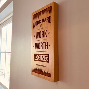 Theodore Roosevelt Quote on Work Worth Doing Engraved in Wood - Etsy