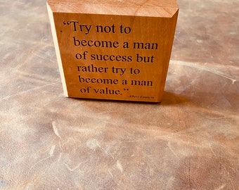Albert Einstein Quote on Success Engraved on Wood Plaque - Etsy