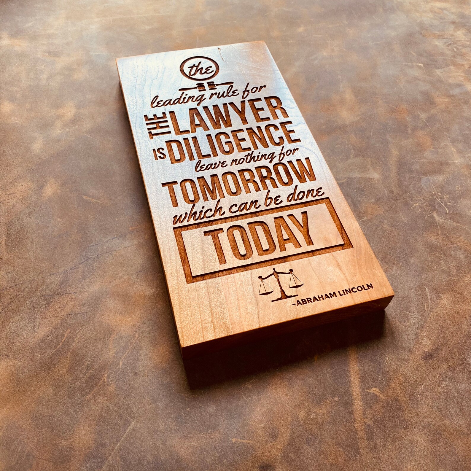 Lincoln Quote on Lawyers Engraved in Wood | Etsy