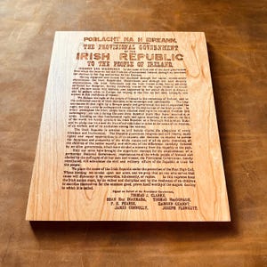 1916 Proclamation Engraved Wood Sign