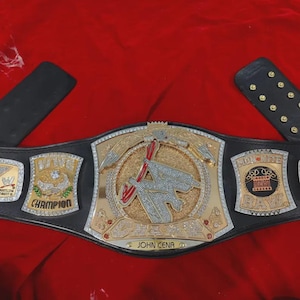 John Cena Spinner World Heavyweight Championship Replica Belt | 2MM & 4MM Brass Plates | Collector’s Edition | Perfect Wrestling Fan Gift
