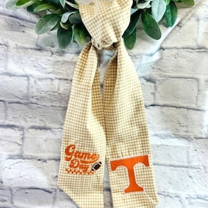 TN Football Wreath Sash / Embroidered Wreath Sash / Custom Wreath Sash / Game Day