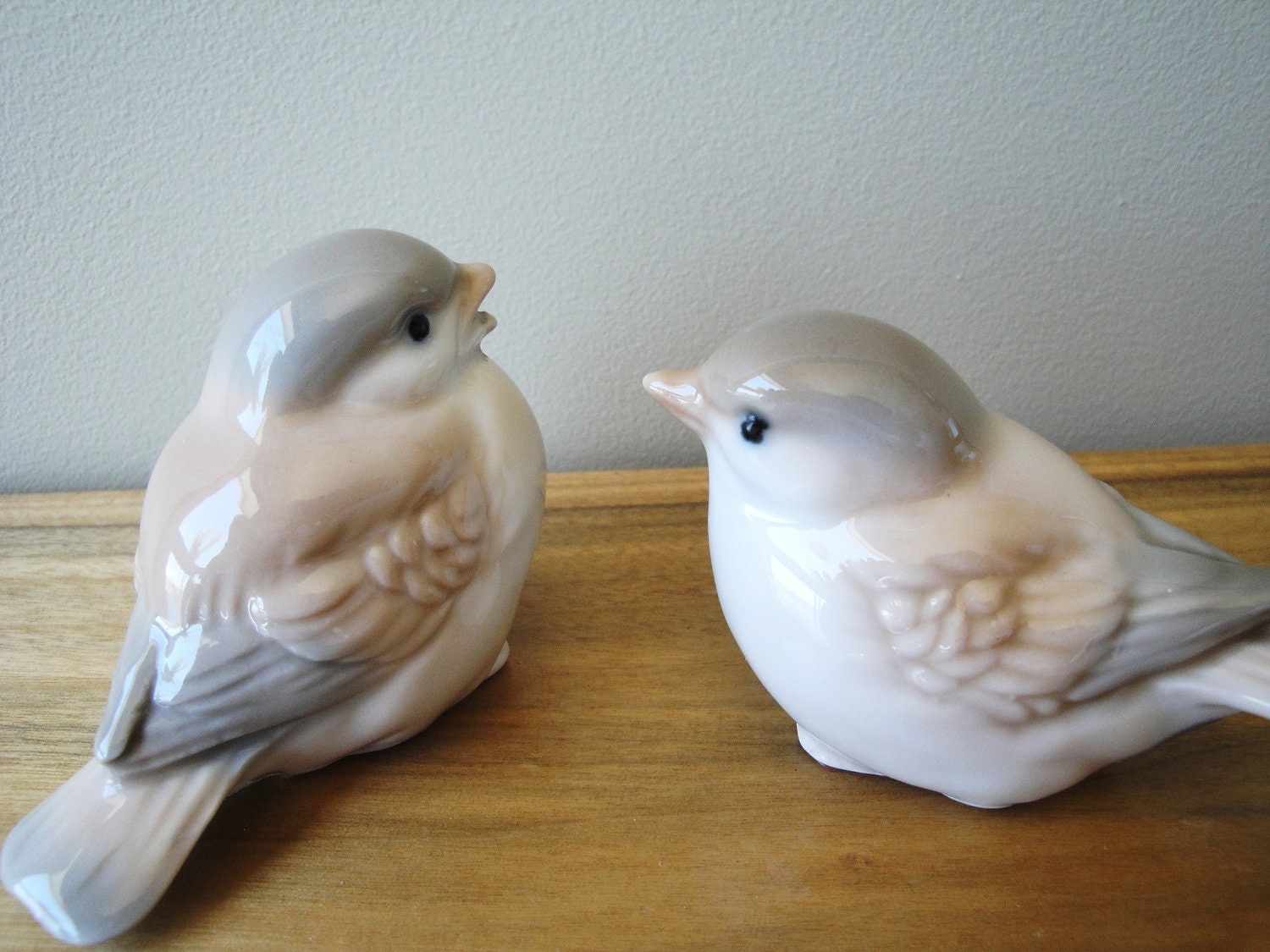 Vintage Bird Porcelain Figurines Homco Set of Two Japan Etsy