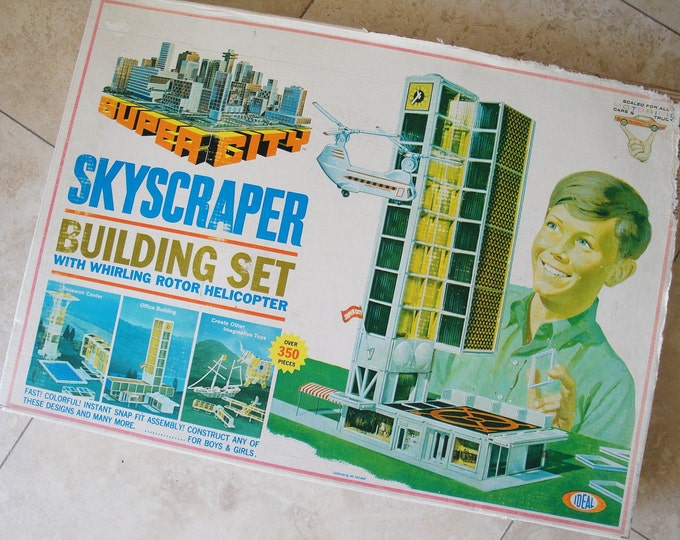 Super City Skyscraper Building Set Vintage 1968 Ideal Motorific Etsy