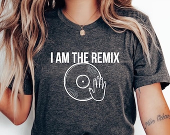 I Am The Remix ビニールレコードグラフィックTシャツ | DJターンテーブルシャツ