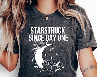 Starstruck Since Day One Moon T-Shirt | Crescent Moon Lotus Tee