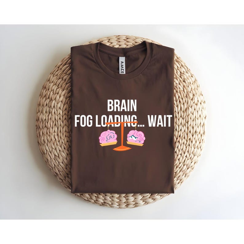 Brain Fog Loading Unisex Cotton Tee, Funny Gift, Casual Wear, Humor Shirt, Relaxed Fit, Everyday Tee image 5