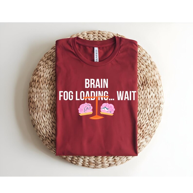 Brain Fog Loading Unisex Cotton Tee, Funny Gift, Casual Wear, Humor Shirt, Relaxed Fit, Everyday Tee image 6