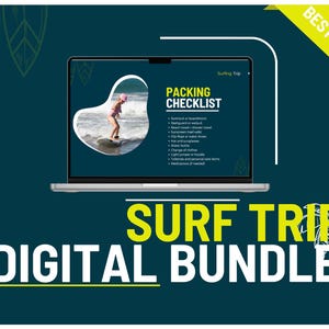 Paquete digital de viaje de surf