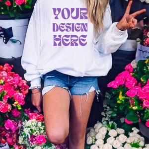 Gilden Youth White Hoodie Mock Teen Girl Gilden Mock Girl Hoodie Kids Mockup PNG