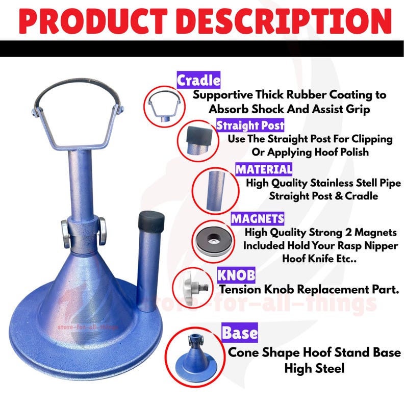 farrier tool kit
hoof stand
hoof jack
customized hoof stand