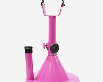 Adjustable Pink Hoof Stand – Heavy-Duty Farrier Jack with Custom Engraving | Horse Hoof Trimming